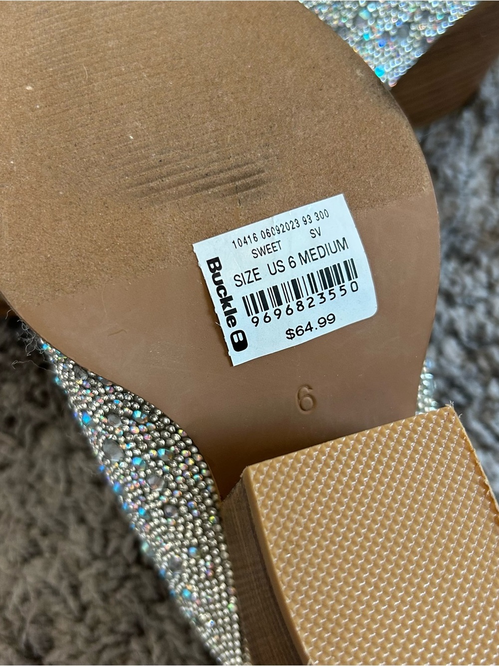 Arider Girl Crystal Embellished Mule Heels NWT - Picture 3 of 4
